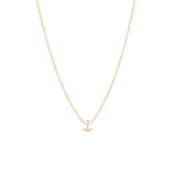 Zoe Chicco 14kt Gold Itty Bitty Anchor Chain Necklace