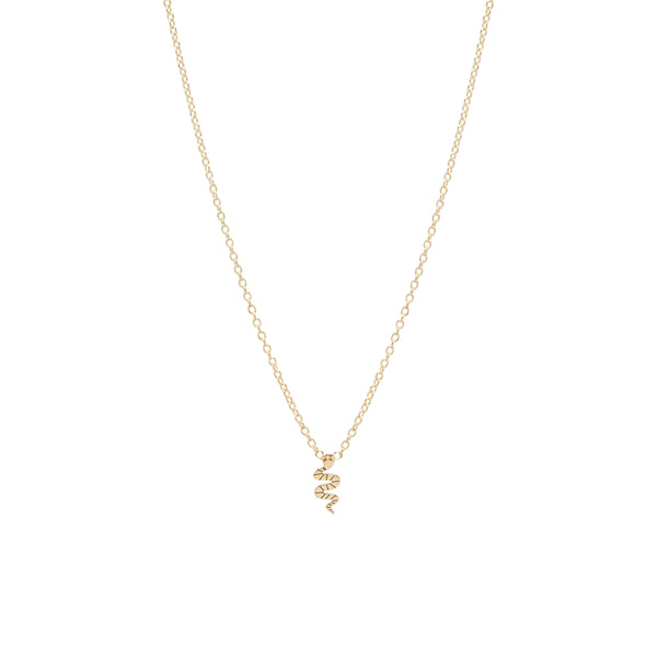 Zoe Chicco 14k yellow gold snake charm necklace