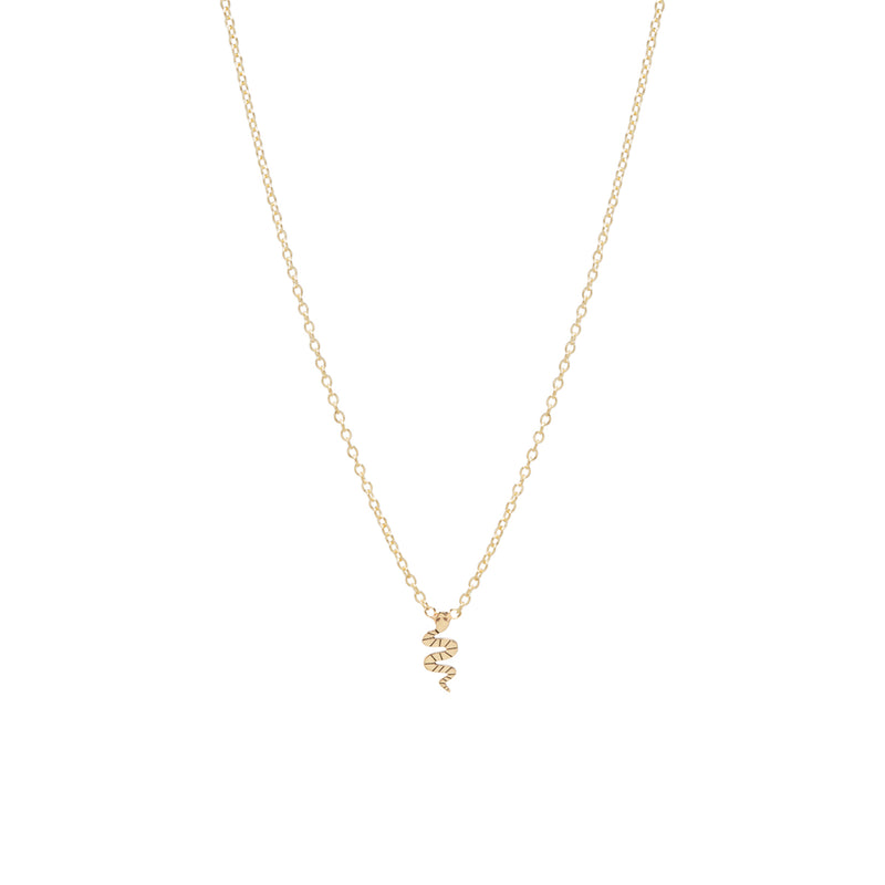 Zoe Chicco 14k yellow gold snake charm necklace