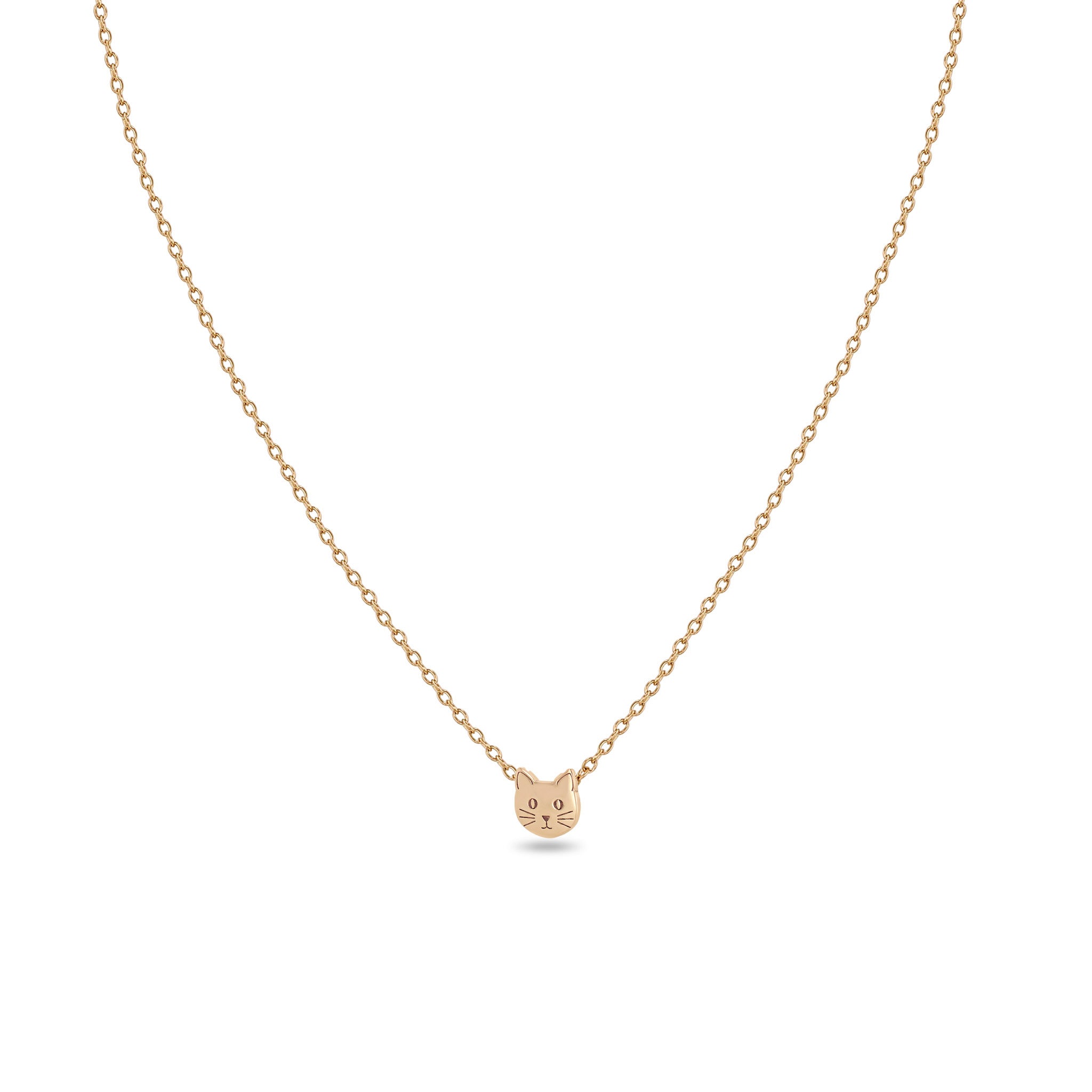 Zoë Chicco 14k Gold Itty Bitty Cat Necklace