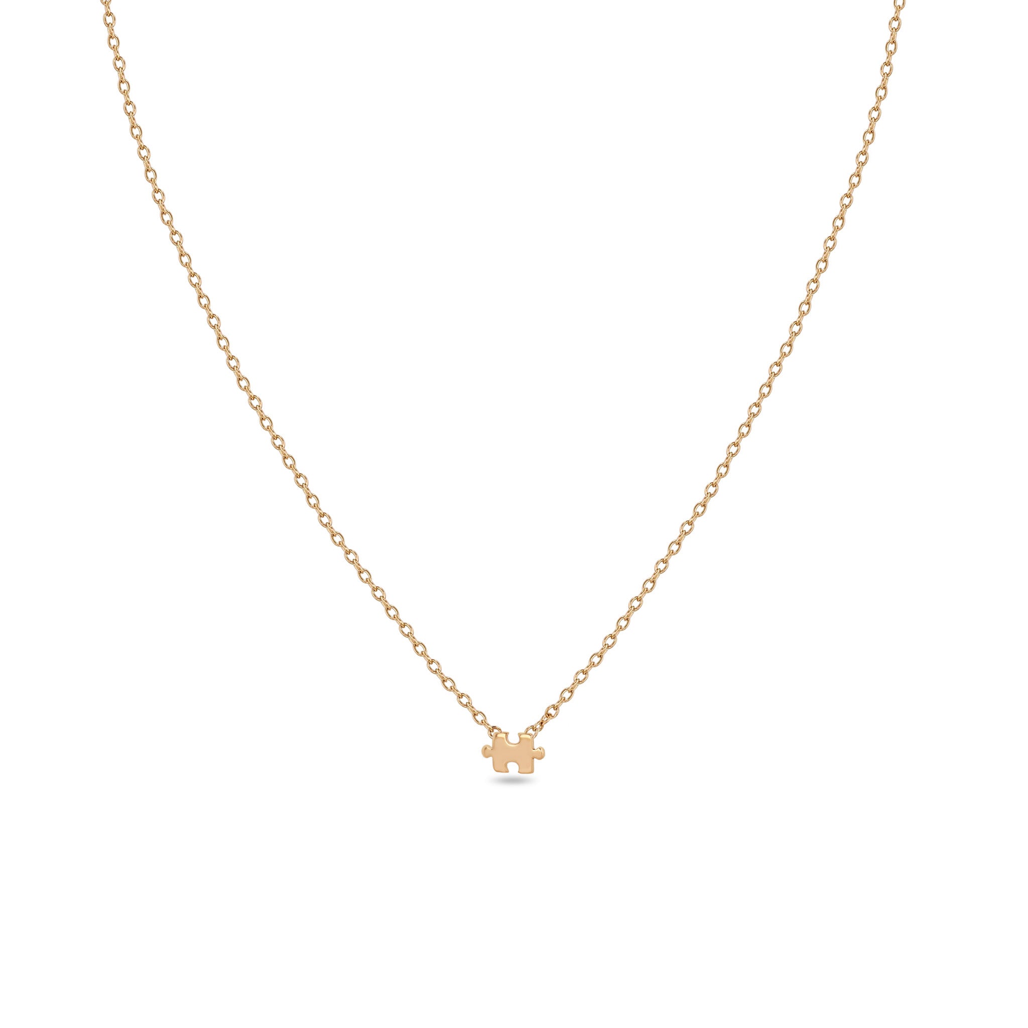 Zoë Chicco 14k Gold Itty Bitty Puzzle Piece Necklace