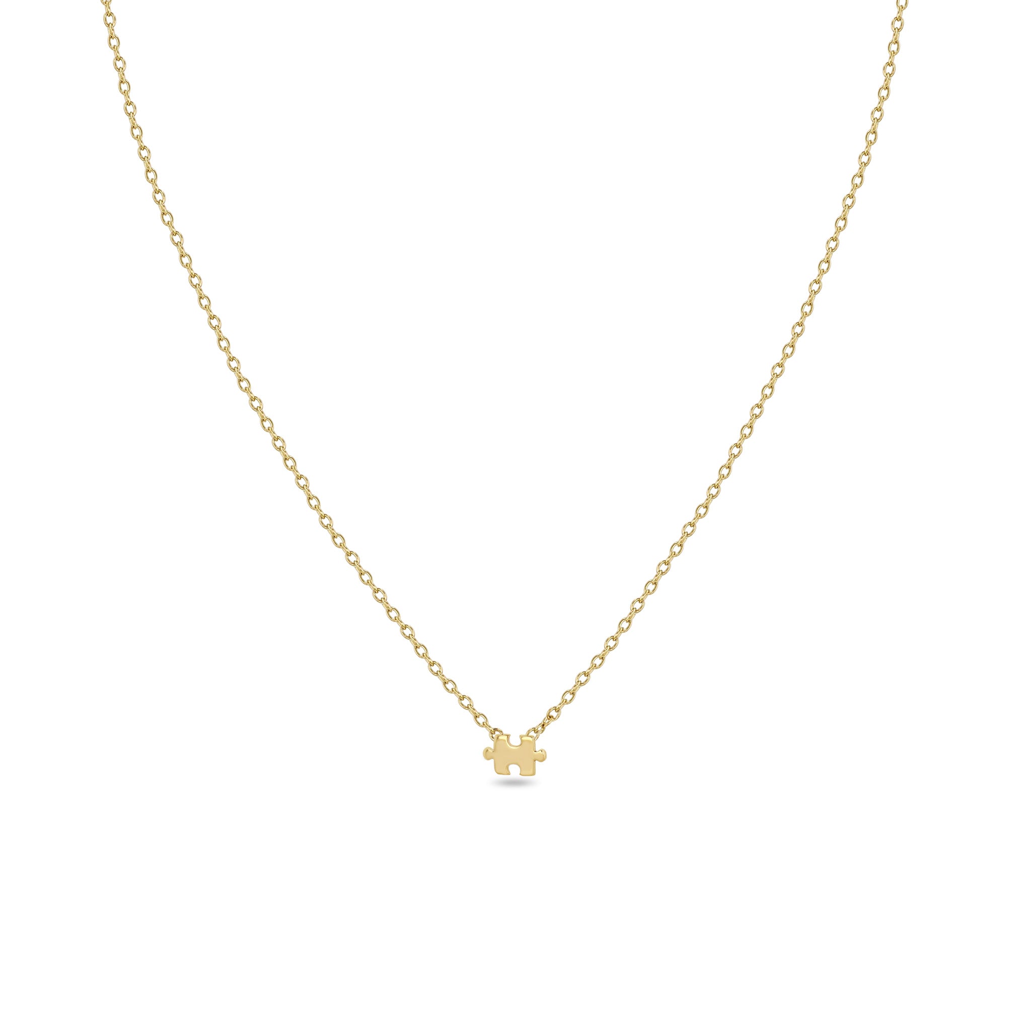 Zoë Chicco 14k Gold Itty Bitty Puzzle Piece Necklace