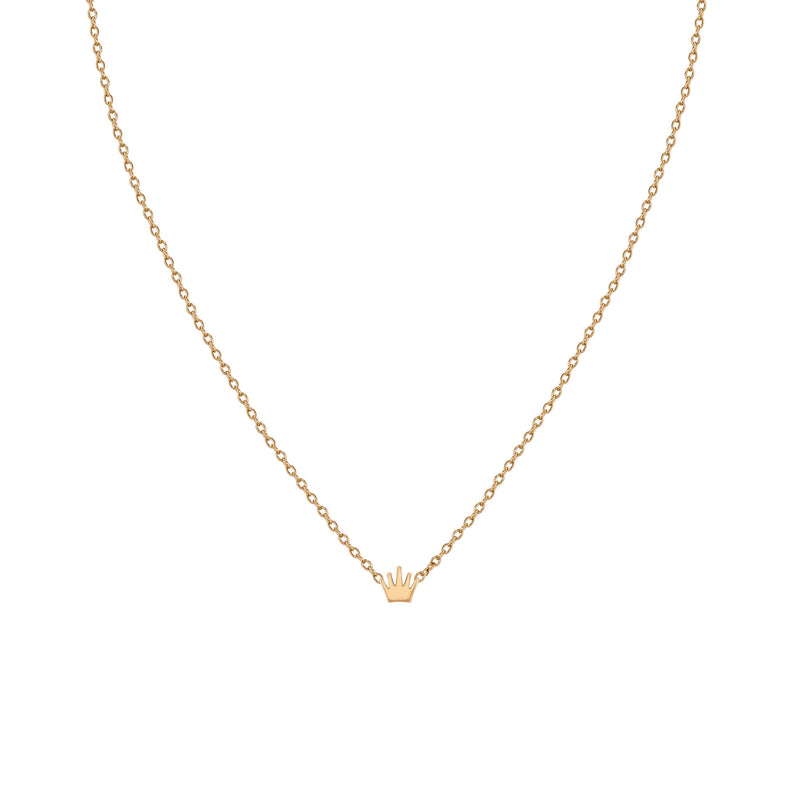 Zoë Chicco 14k Gold Itty Bitty Crown Necklace
