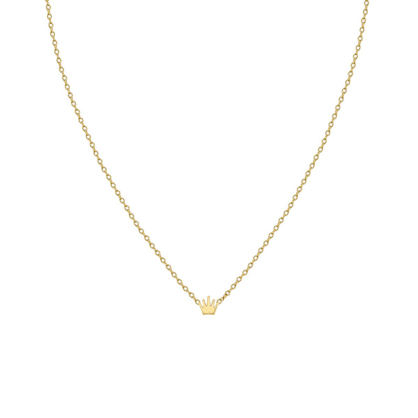 Zoë Chicco 14k Gold Itty Bitty Crown Necklace
