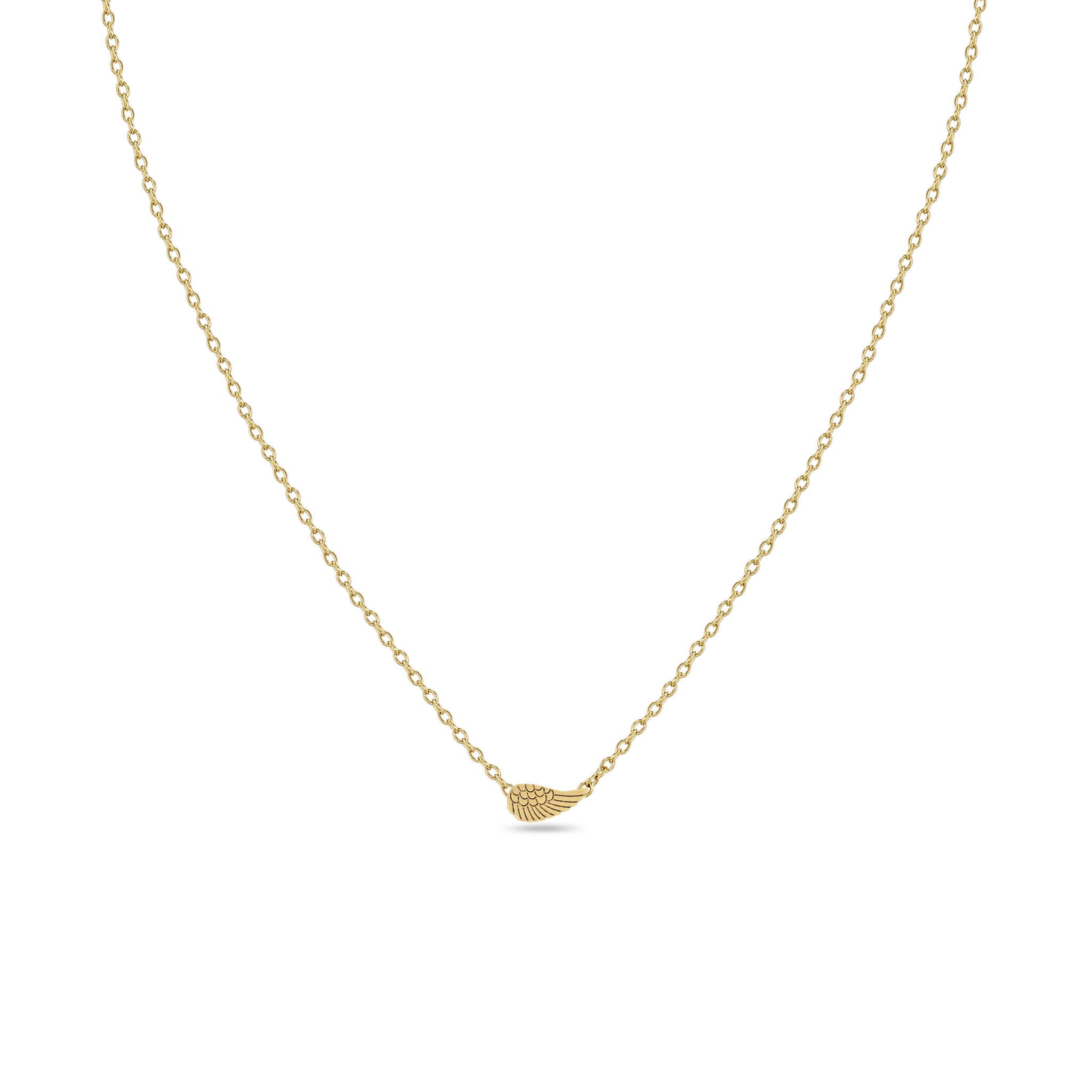 Zoë Chicco 14k Gold Itty Bitty Angel Wing Necklace