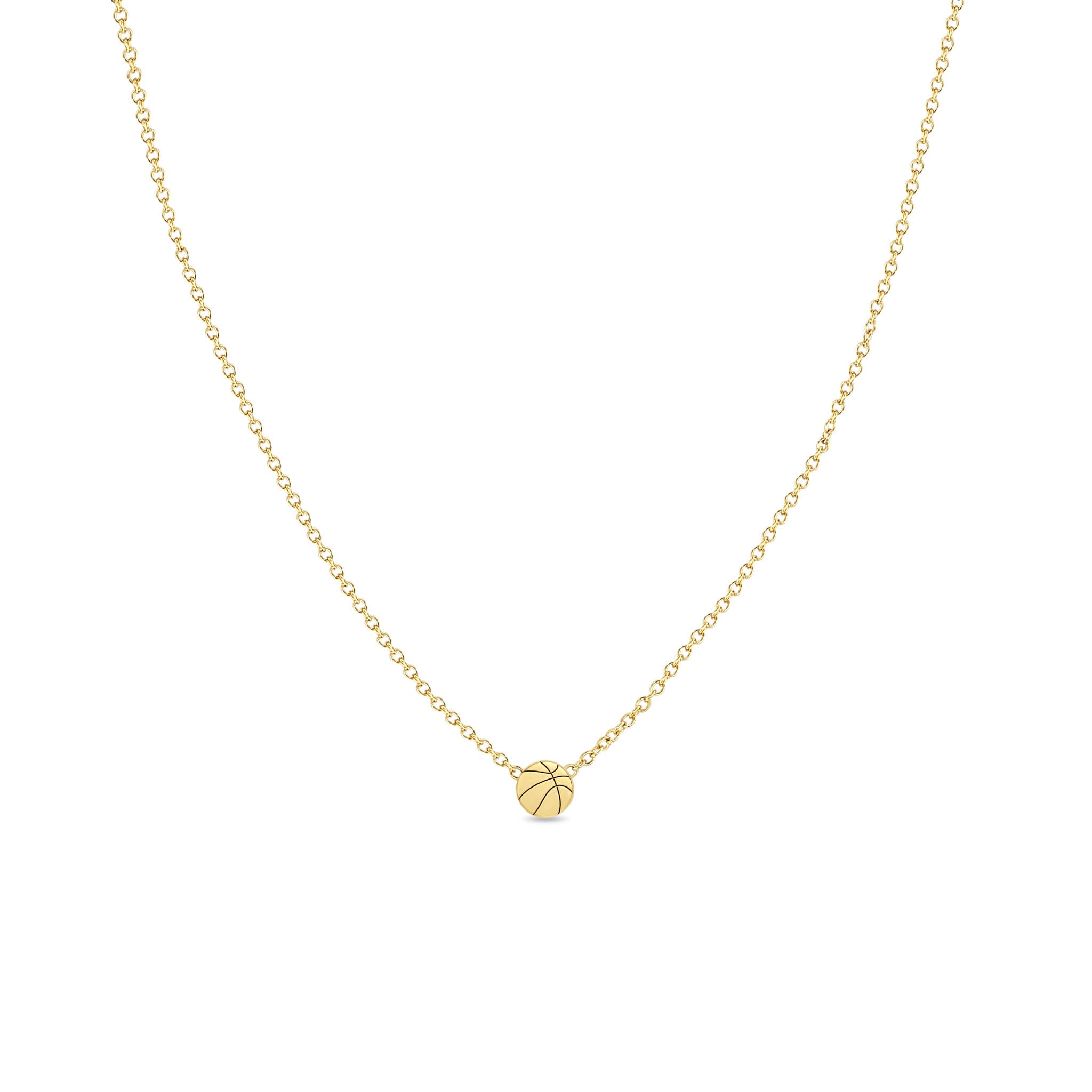 Zoë Chicco 14k Gold Itty Bitty Basketball Necklace