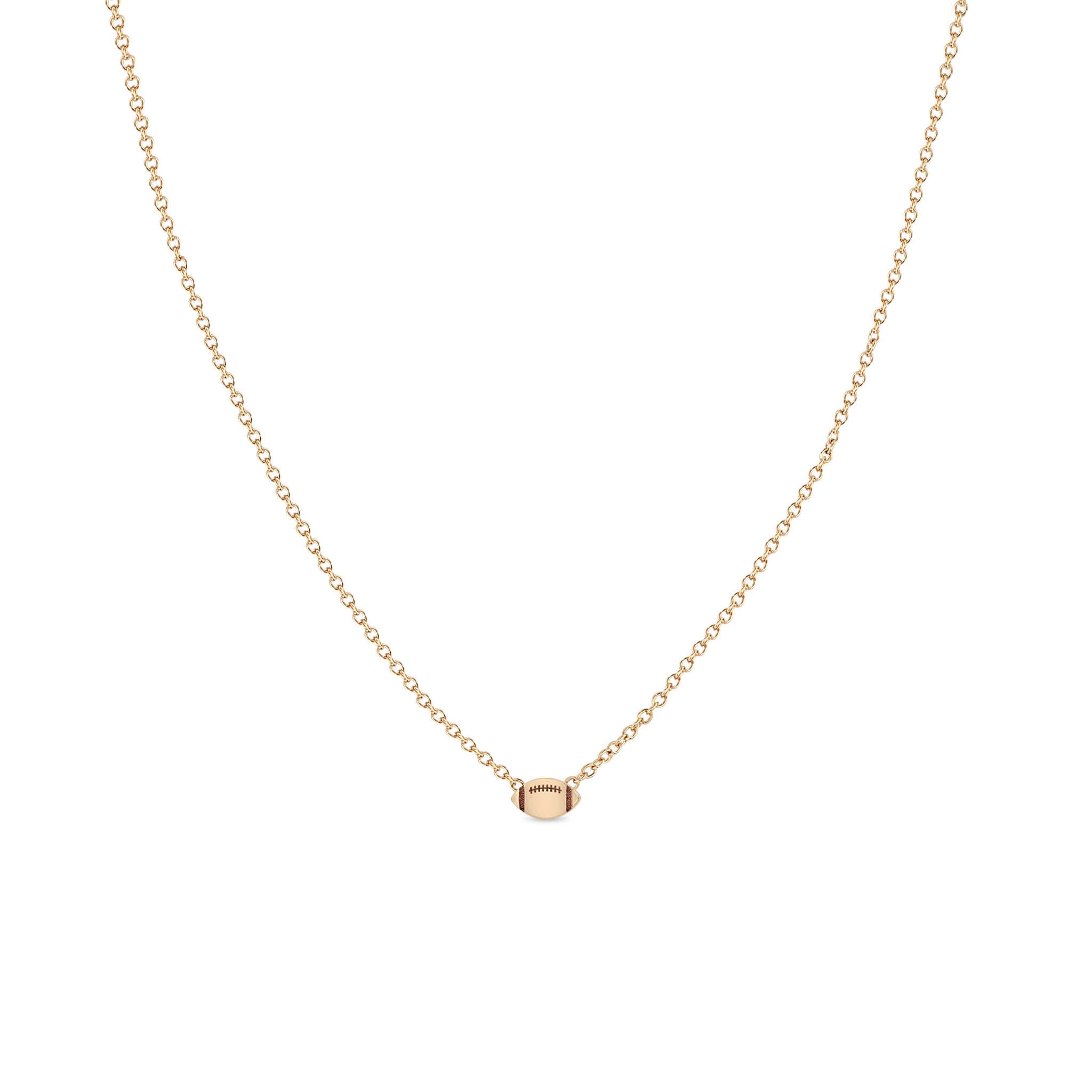 Zoë Chicco 14k Gold Itty Bitty Football Necklace
