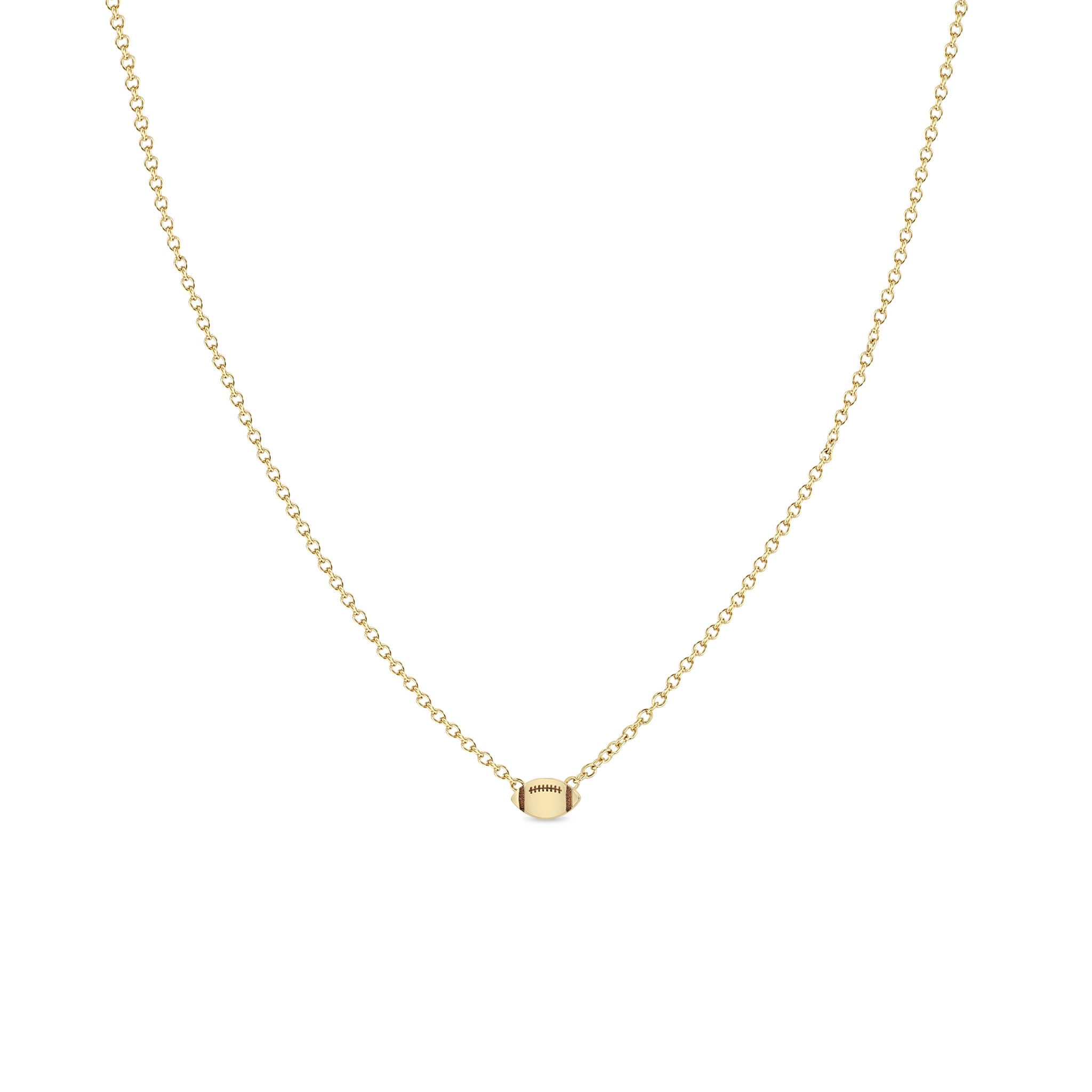 Zoë Chicco 14k Gold Itty Bitty Football Necklace