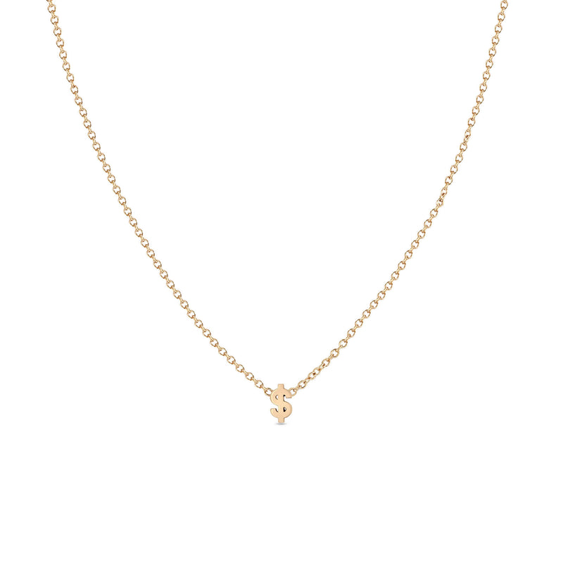 Zoë Chicco 14k Gold Itty Bitty Dollar Sign Necklace