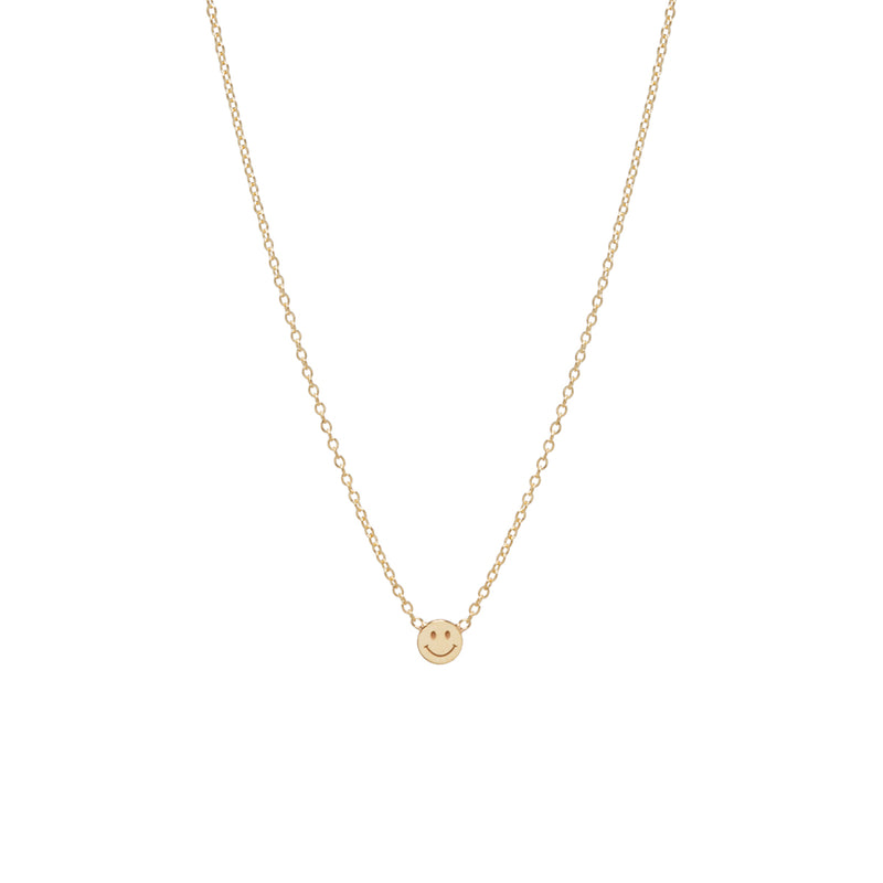 14k Itty Bitty Smiley Face Necklace