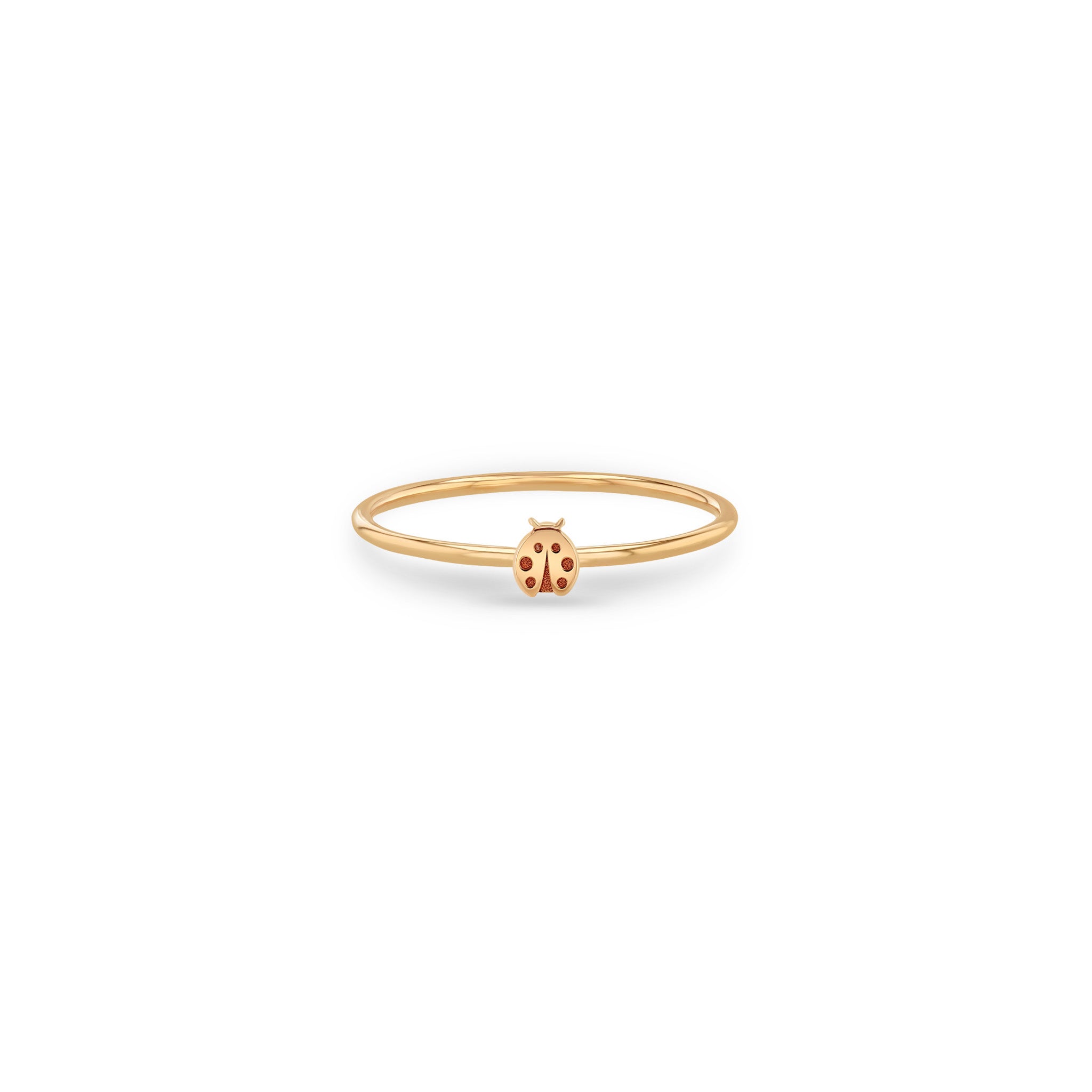 Zoë Chicco 14k Gold Itty Bitty Ladybug Ring