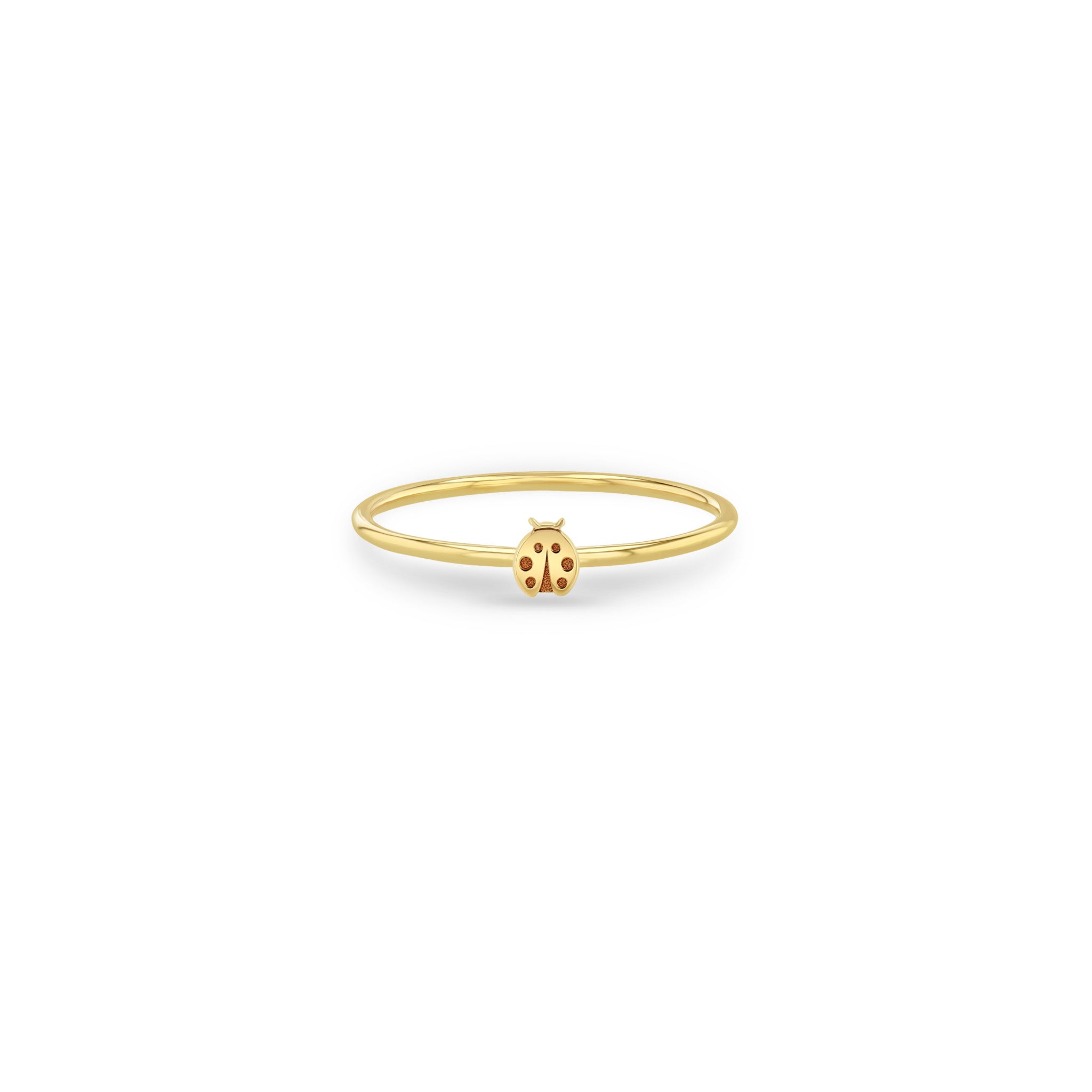 Zoë Chicco 14k Gold Itty Bitty Ladybug Ring