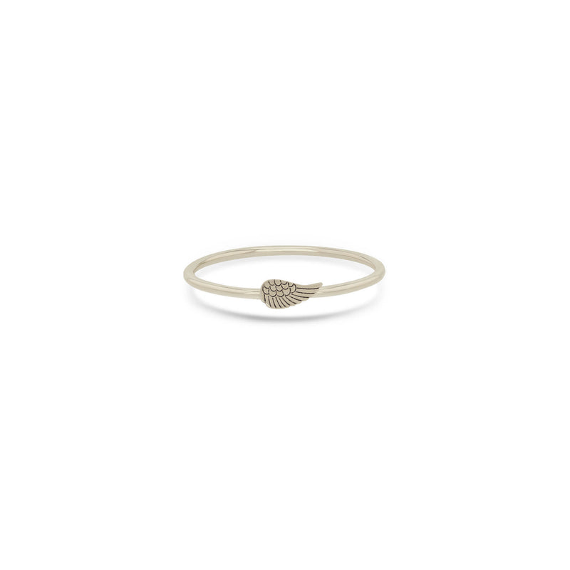 Zoë Chicco 14k White Gold Itty Bitty Angel Wing Ring