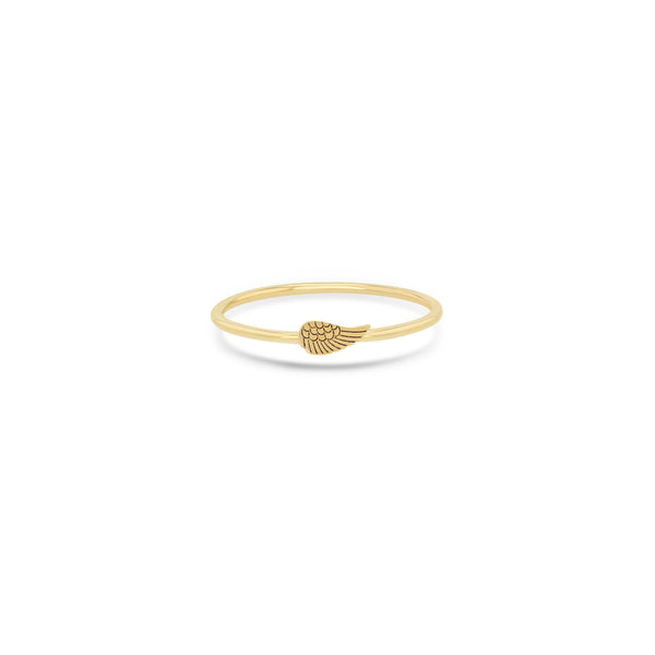 Zoë Chicco 14k Yellow Gold Itty Bitty Angel Wing Ring