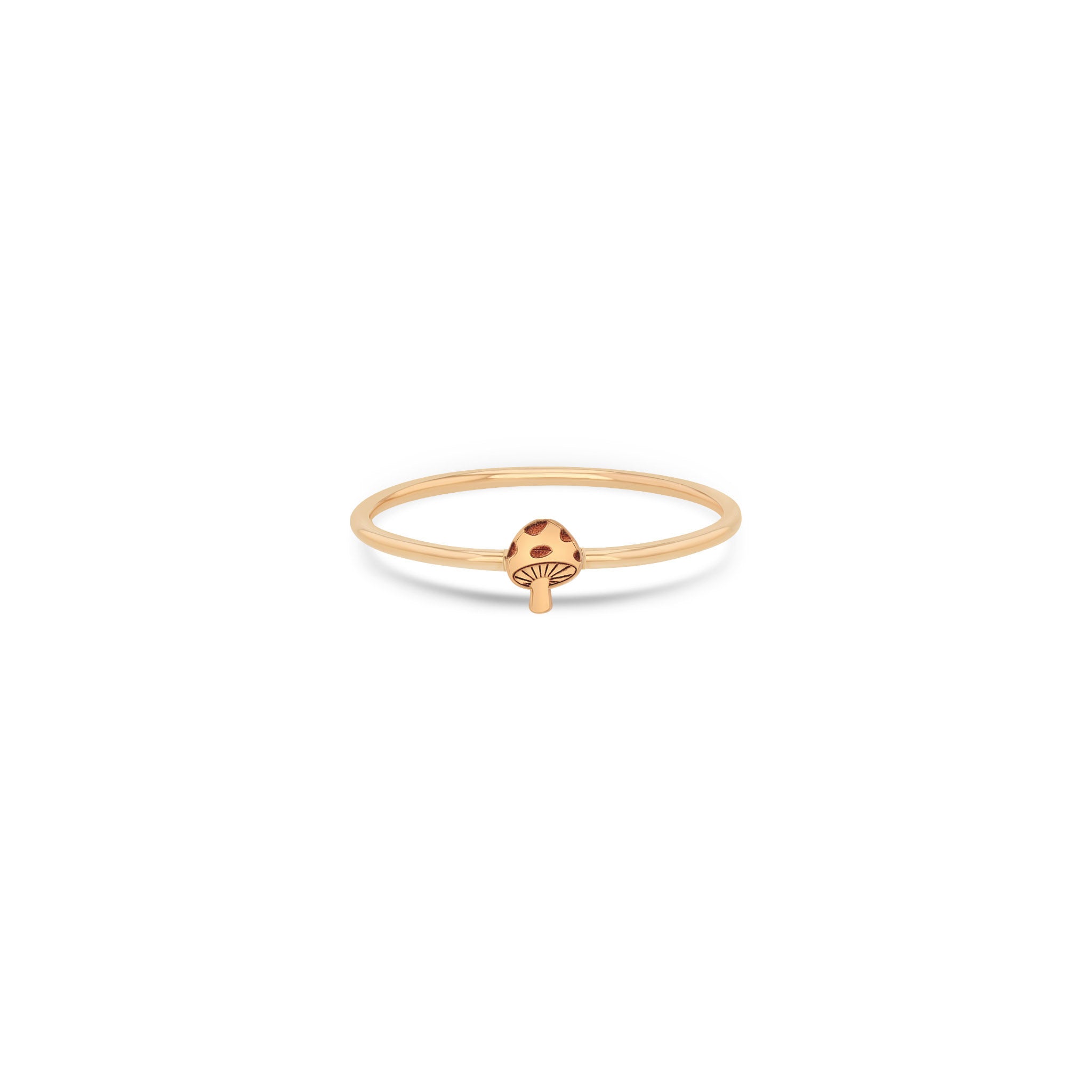 Zoë Chicco 14k Gold Itty Bitty Mushroom Ring
