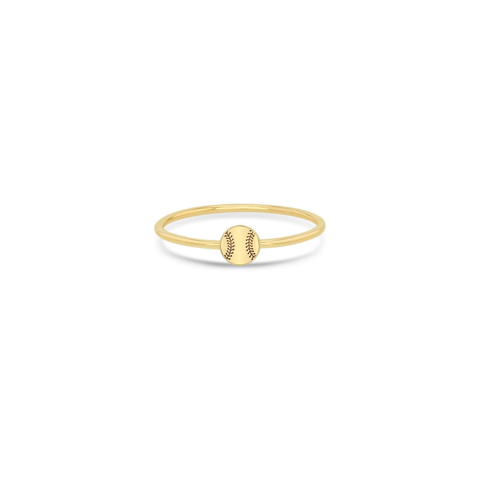 Zoë Chicco 14k Gold Itty Bitty Baseball Ring