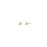 Zoë Chicco 14k Gold Itty Bitty Pavé Diamond Star Stud Earrings