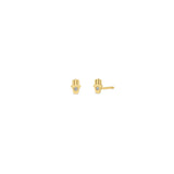 Zoë Chicco 14k Gold Itty Bitty Diamond Hamsa Stud Earrings