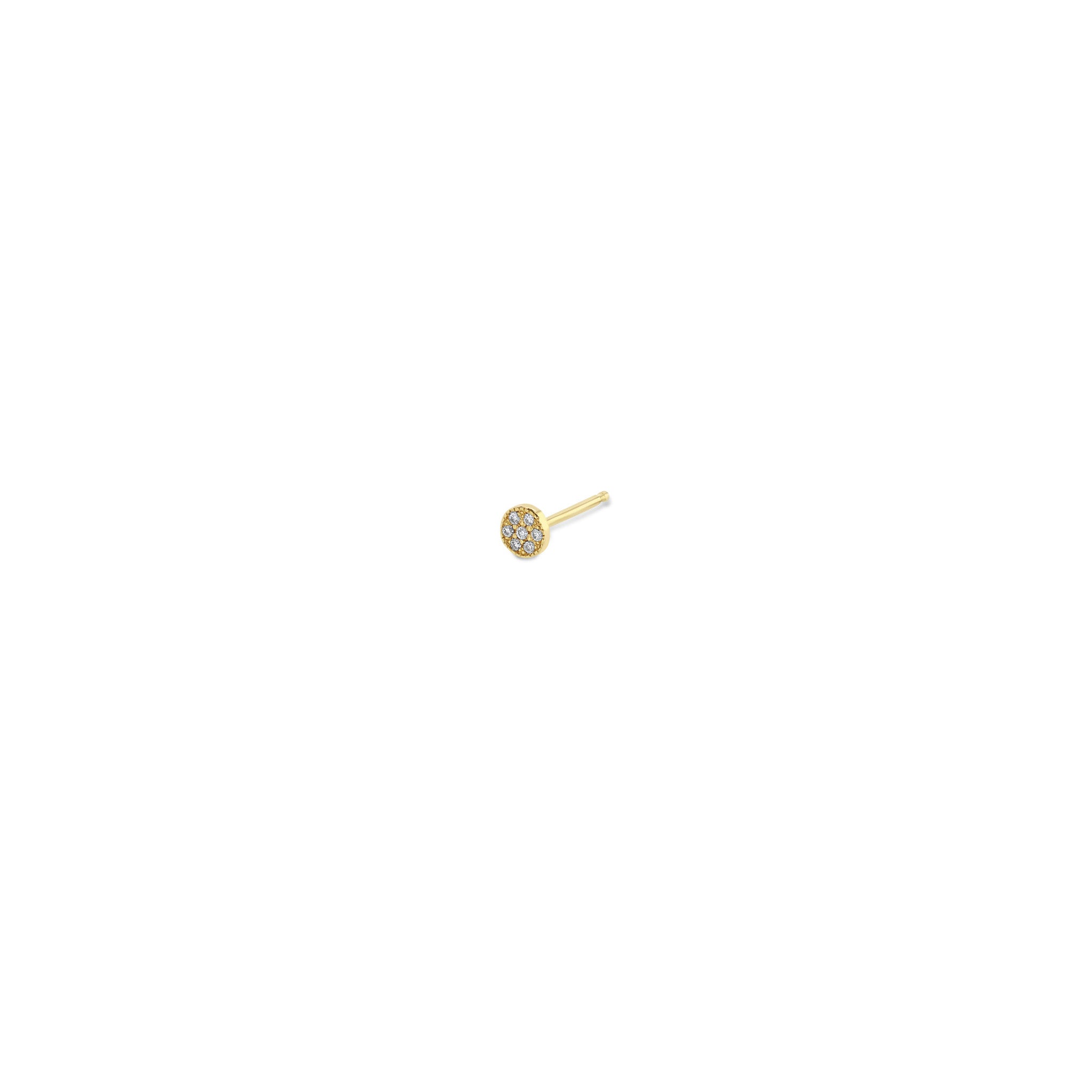 Zoë Chicco 14k Gold Itty Bitty Pavé Diamond Disc Stud Earring – ZOË CHICCO