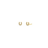 Zoë Chicco 14k Gold Pavé Diamond Horseshoe Stud Earrings