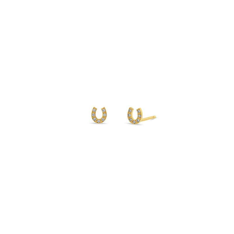 Zoë Chicco 14k Gold Pavé Diamond Horseshoe Stud Earrings