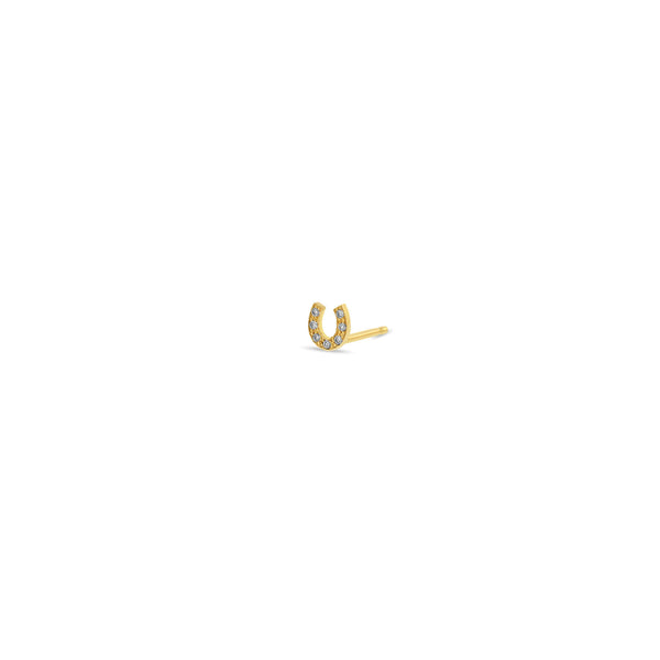 Zoë Chicco 14k Gold Pavé Diamond Horseshoe Stud Earring