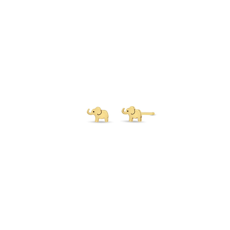 Zoë Chicco 14k Gold Itty Bitty Elephant Stud Earrings