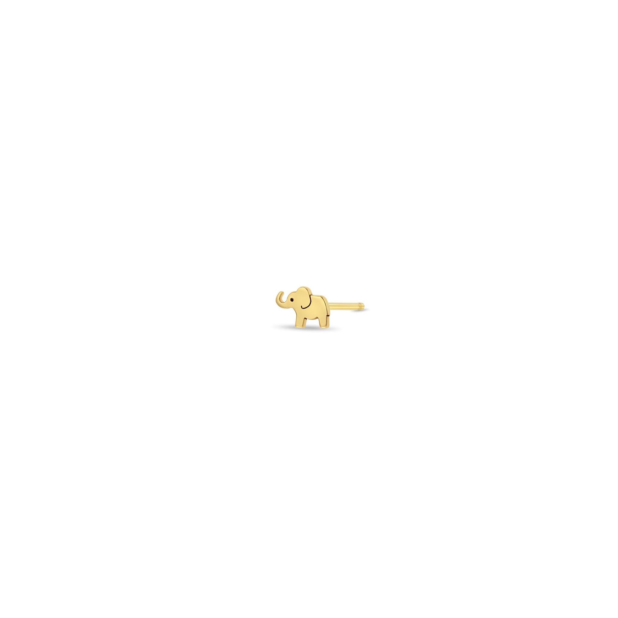 Zoë Chicco 14k Gold Itty Bitty Elephant Stud Earring
