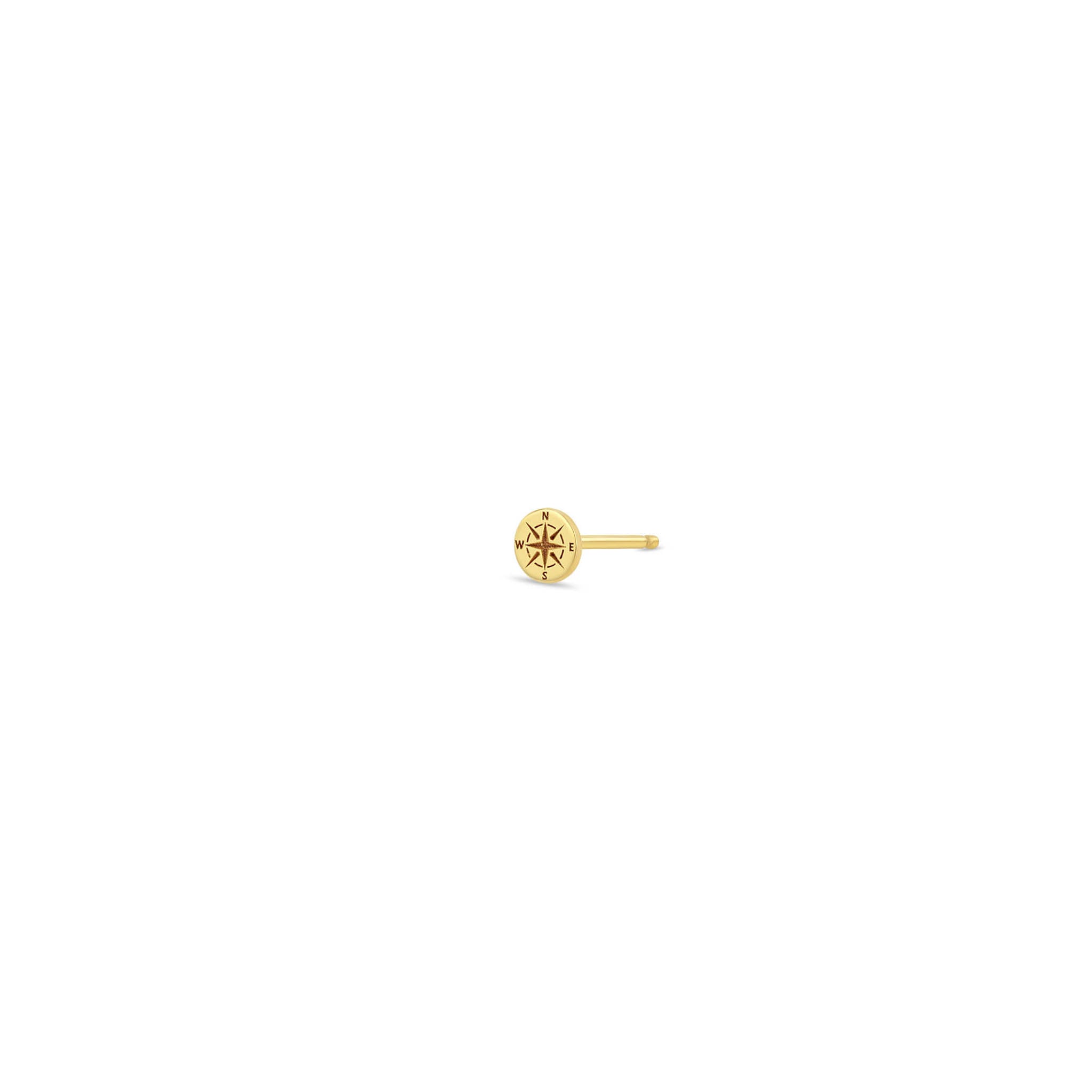 Zoë Chicco 14k Gold Itty Bitty Compass Stud Earring