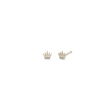 Zoë Chicco 14k Gold Itty Bitty Pavé Diamond Crown Stud Earrings