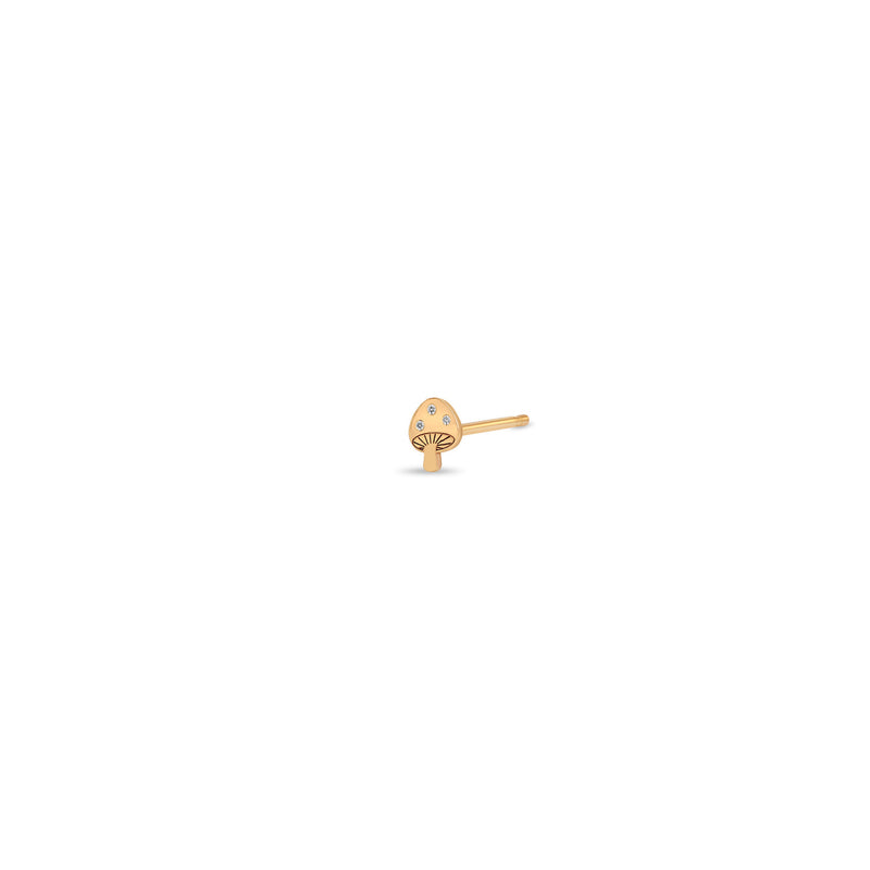 Zoë Chicco 14k Gold Itty Bitty Diamond Mushroom Stud Earring