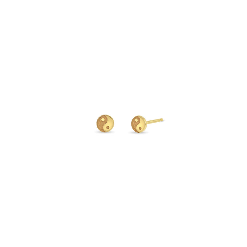 Pair of Zoë Chicco 14k Gold Itty Bitty Yin Yang Symbol Stud Earrings