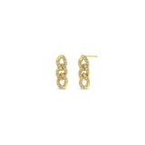  Zoë Chicco 14k Gold Pavé Diamond Large Curb Chain Drop Earrings