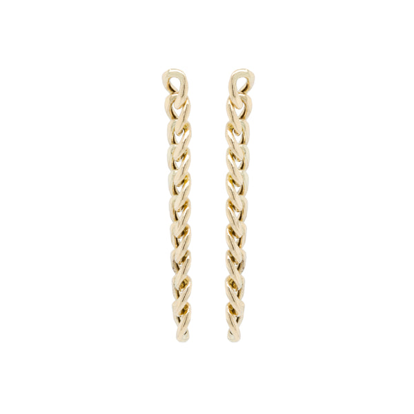 Zoë Chicco 14kt Large Curb Chain Link Drop Earrings