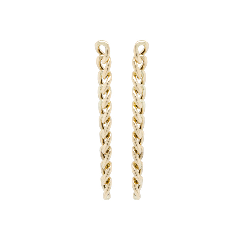Zoë Chicco 14kt Large Curb Chain Link Drop Earrings