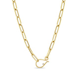 Zoë Chicco 14k Gold Large Paperclip Chain with Diamond Hook Closure