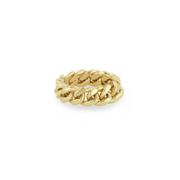 Gold curb chain ring discount