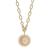 Zoë Chicco 14kt Gold Diamond Celestial Protection Medallion Necklace with Adjustable Fob Closure