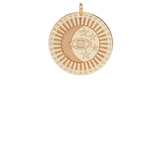 14k Large Celestial Protection Medallion Charm