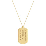 Zoë Chicco 14k Gold Large Engraved Dog Tag Necklace