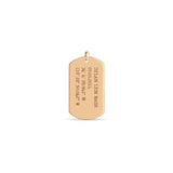 Zoë Chicco 14k Rose Gold Large Engraved Dog Tag Charm Pendant