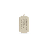 Zoë Chicco 14k White Gold Large Engraved Dog Tag Charm Pendant