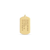 Zoë Chicco 14k Yellow Gold Large Engraved Dog Tag Charm Pendant