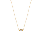 Zoë Chicco 14k Gold Large Diamond Eye Necklace