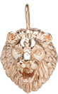 14k Lion Head Charm Pendant