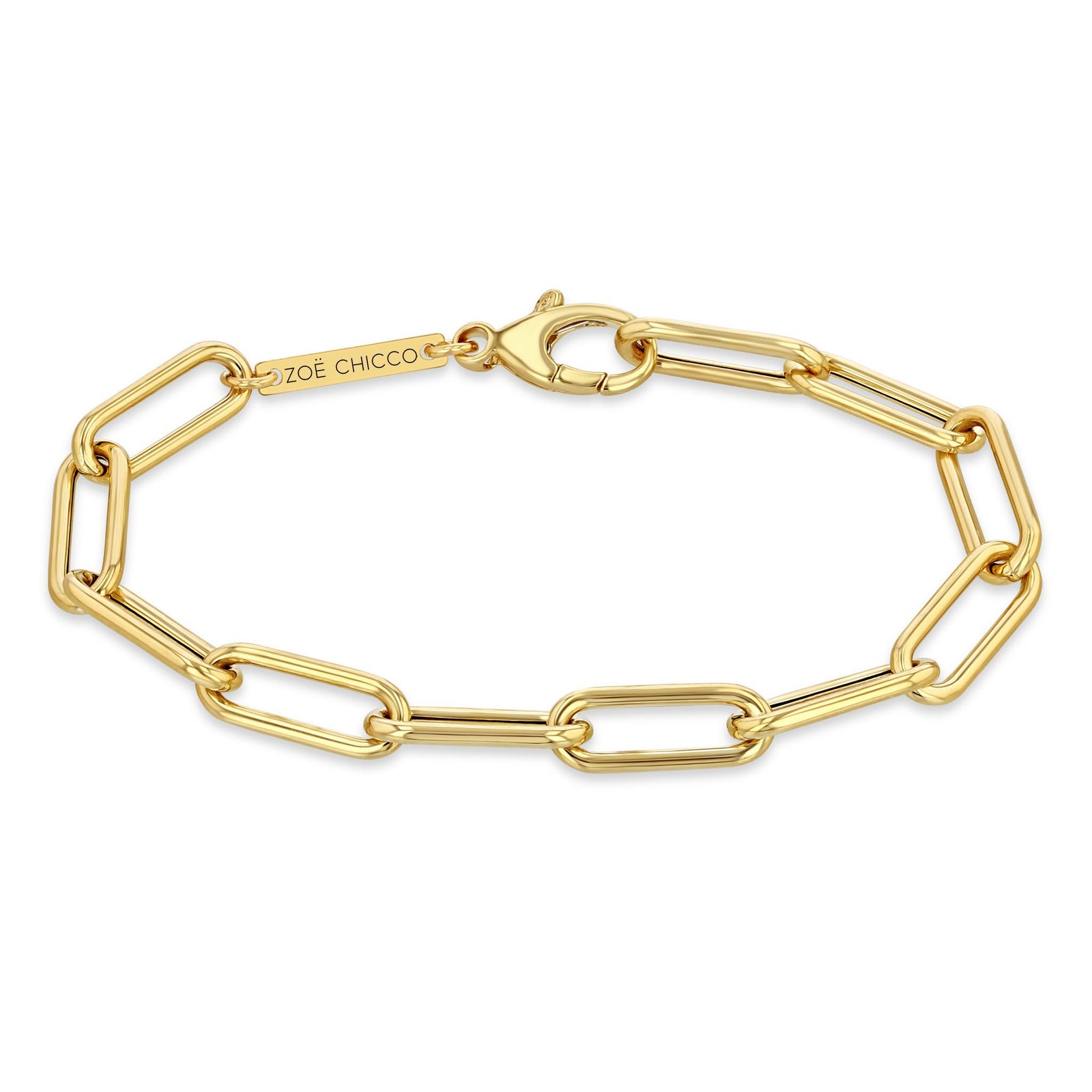 Zoë Chicco 14k Gold Large Paperclip Chain Bracelet – ZOË CHICCO