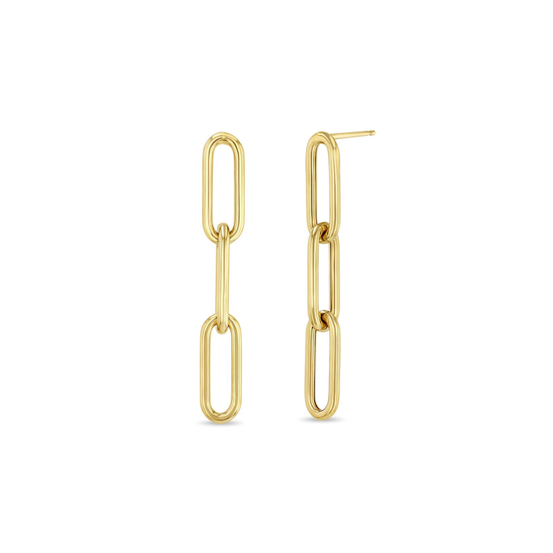 Zoë Chicco 14k Gold Large Paperclip Chain Drop Earrings