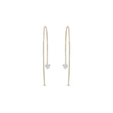 14k Prong Diamond Wire Earrings