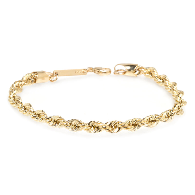 Men's 14k Gold Large Rope Chain Bracelet