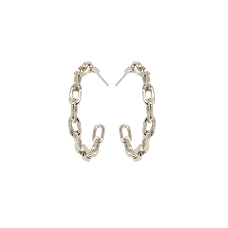 Zoë Chicco 14k Gold Large Square Oval Link Chain Hoop Earrings